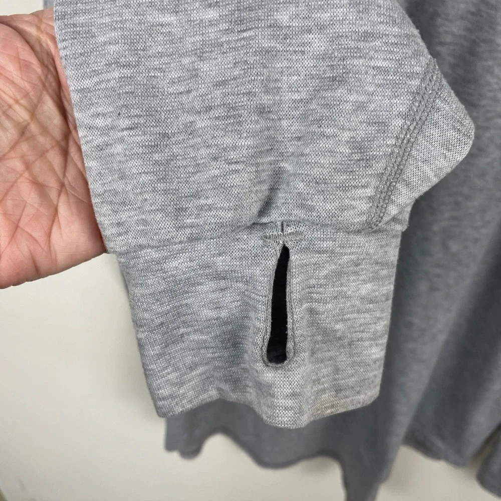 Duluth Trading Co‎ Mens 3XL Gray 1/4 Zip Long Sleeve Top Thumbholes 31415